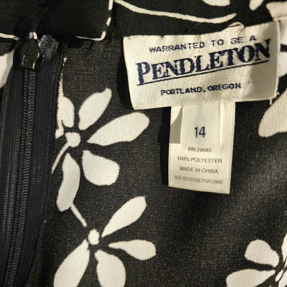 Pendleton Vintage black white Skirt 14 Light Weight - Picture 4 of 5